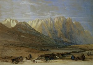Kampement van de stam van de Outad-Said, Sinaïberg door David Roberts